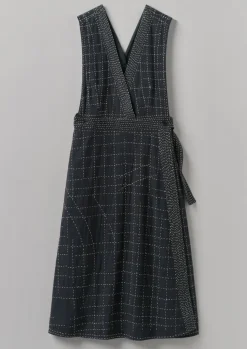TOAST Kantha Stitched Wrap Pinafore Dress-Women Dresses
