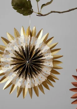 TOAST Large Dip Dyed Lokta Paper Rosette Set- Christmas Decorations
