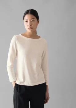 TOAST Lia Garment Dyed Boat Neck Tee-Women Jersey|Tops & Tees