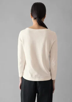 TOAST Lia Garment Dyed Boat Neck Tee-Women Jersey|Tops & Tees