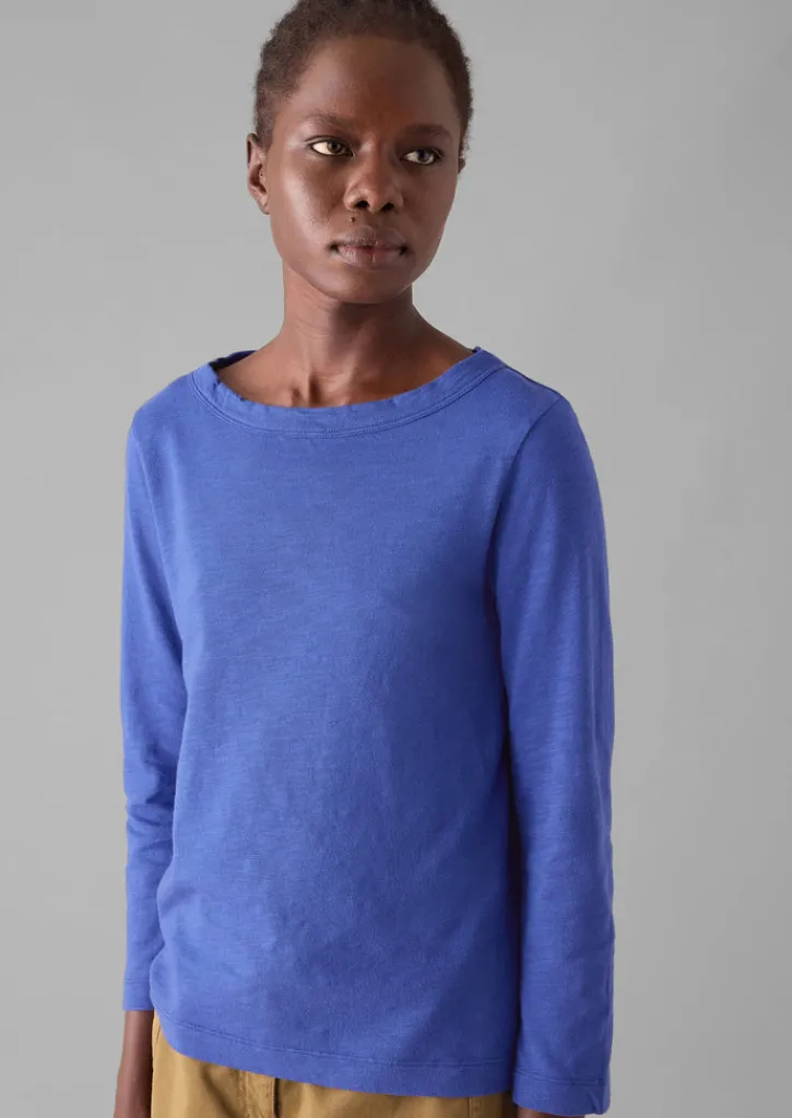 TOAST Lia Garment Dyed Boat Neck Tee-Women Jersey|Tops & Tees