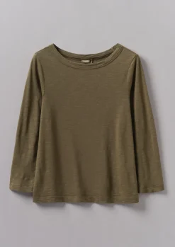 TOAST Lia Garment Dyed Boat Neck Tee-Women Jersey|Tops & Tees