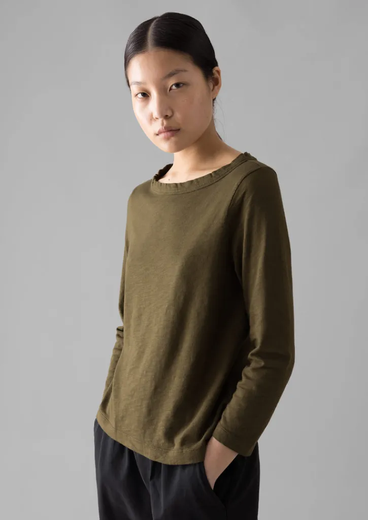 TOAST Lia Garment Dyed Boat Neck Tee-Women Jersey|Tops & Tees