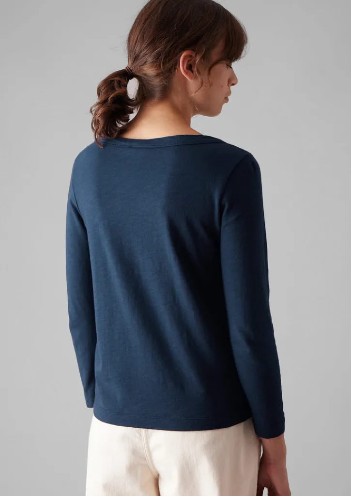 TOAST Lia Garment Dyed Boat Neck Tee-Women Jersey|Tops & Tees