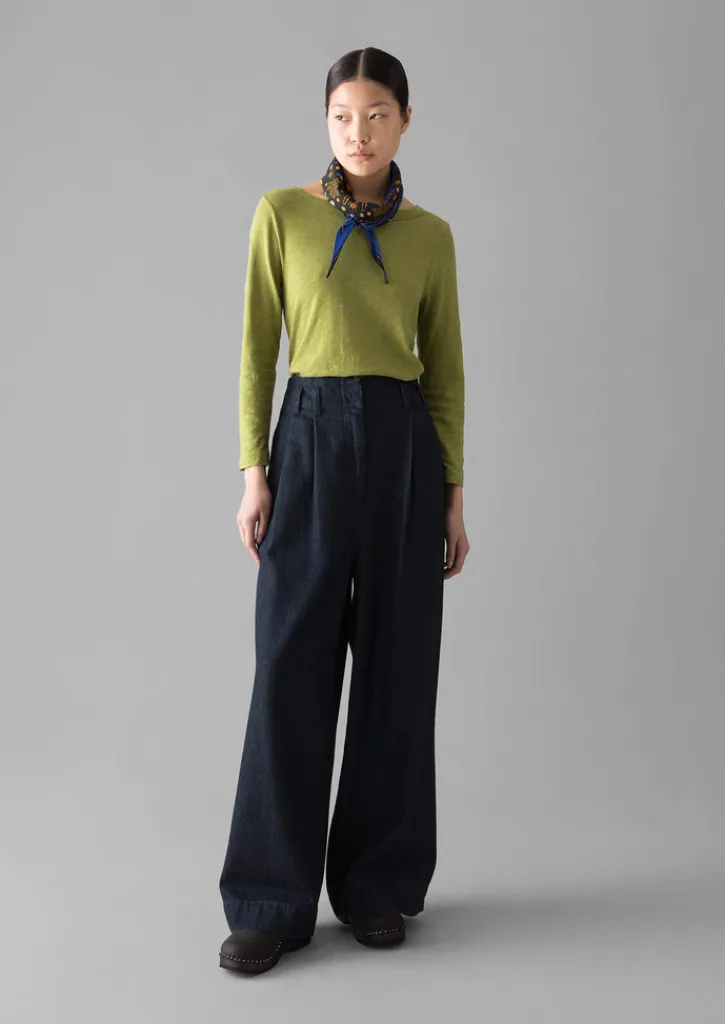 TOAST Lia Garment Dyed Boat Neck Tee-Women Jersey|Tops & Tees
