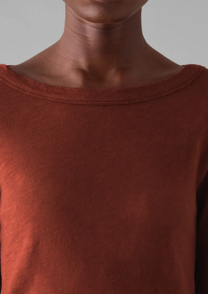 TOAST Lia Garment Dyed Boat Neck Tee-Women Jersey|Tops & Tees