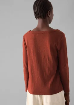 TOAST Lia Garment Dyed Boat Neck Tee-Women Jersey|Tops & Tees