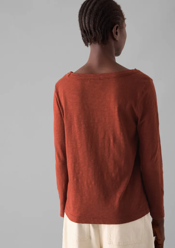 TOAST Lia Garment Dyed Boat Neck Tee-Women Jersey|Tops & Tees