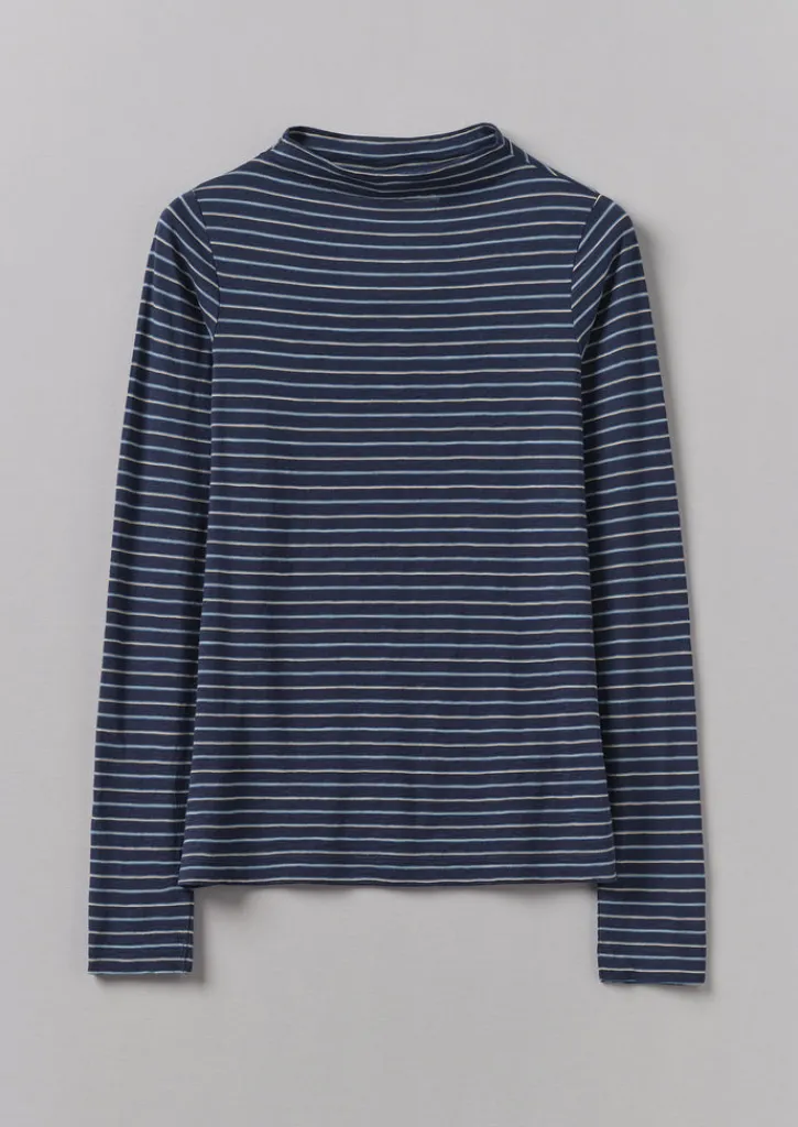 TOAST Light Stripe Cotton Slub Tee-Women Jersey|Tops & Tees