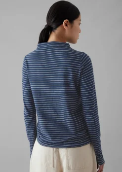 TOAST Light Stripe Cotton Slub Tee-Women Jersey|Tops & Tees