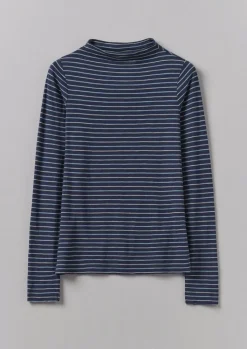 TOAST Light Stripe Cotton Slub Tee-Women Jersey|Tops & Tees