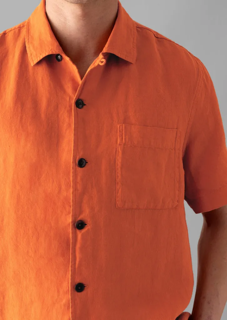 TOAST Linen Short Sleeve Shirt- Linen|Shirts