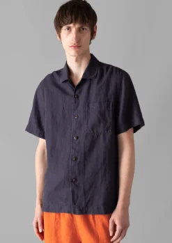 TOAST Linen Short Sleeve Shirt- Linen|Shirts