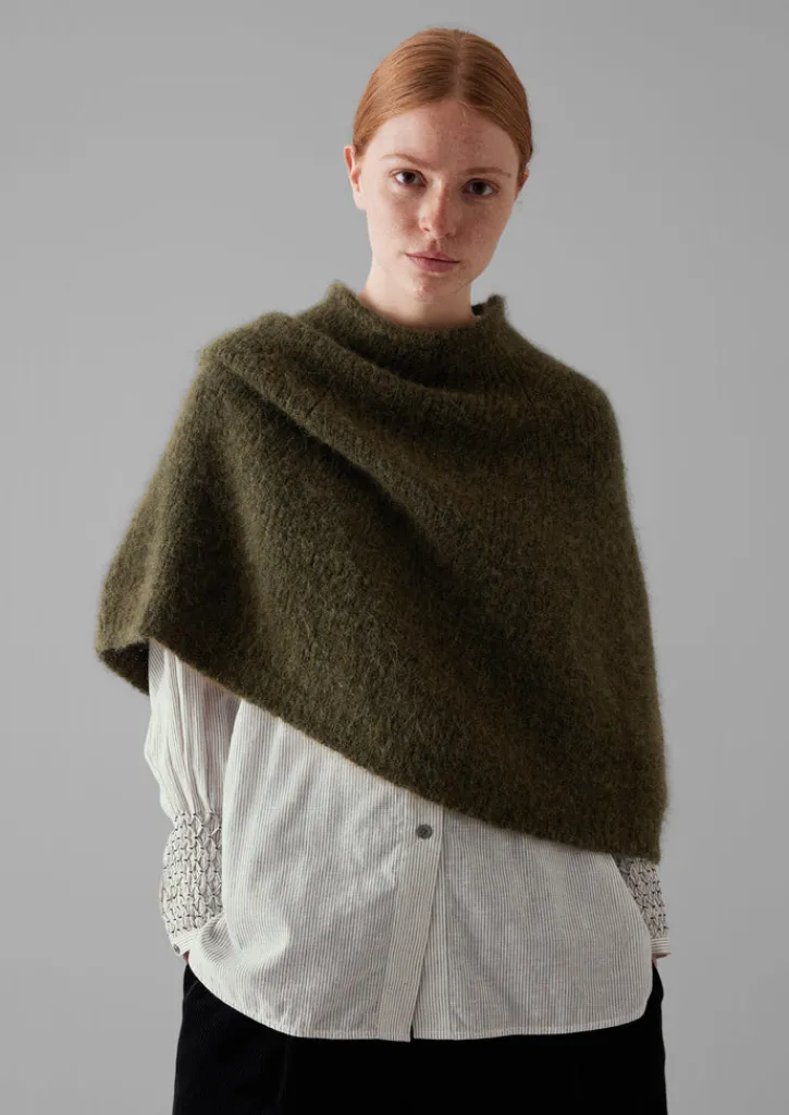 TOAST Lofty Alpaca Blend Knitted Poncho-Women Hats, Scarves & Gloves|Knitwear