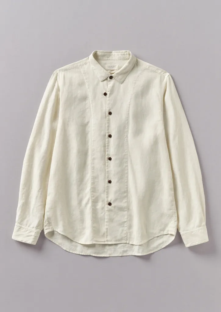 TOAST Loop Button Linen Shirt- Linen|Shirts