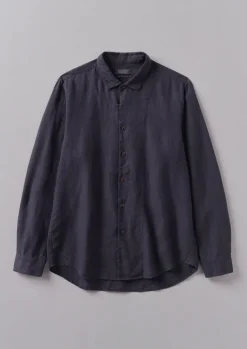 TOAST Loop Button Linen Shirt- Shirts