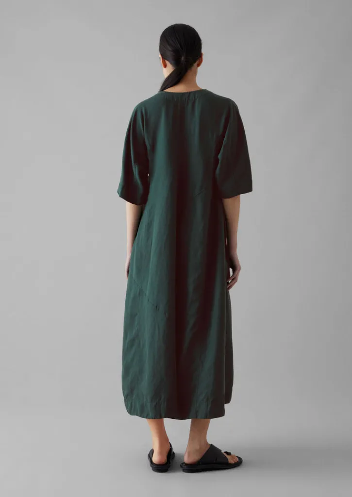 TOAST Lyocell Linen Herringbone Panel Dress-Women Linen|Dresses