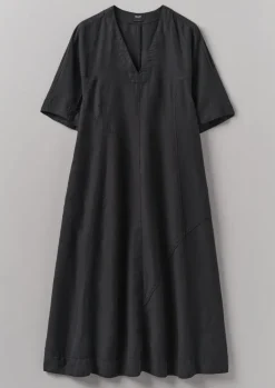 TOAST Lyocell Linen Herringbone Panel Dress-Women Linen|Dresses