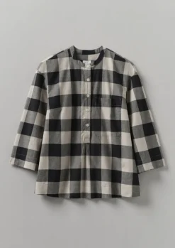 TOAST Macro Gingham Cotton Cashmere Shirt-Women Cashmere|Loungewear