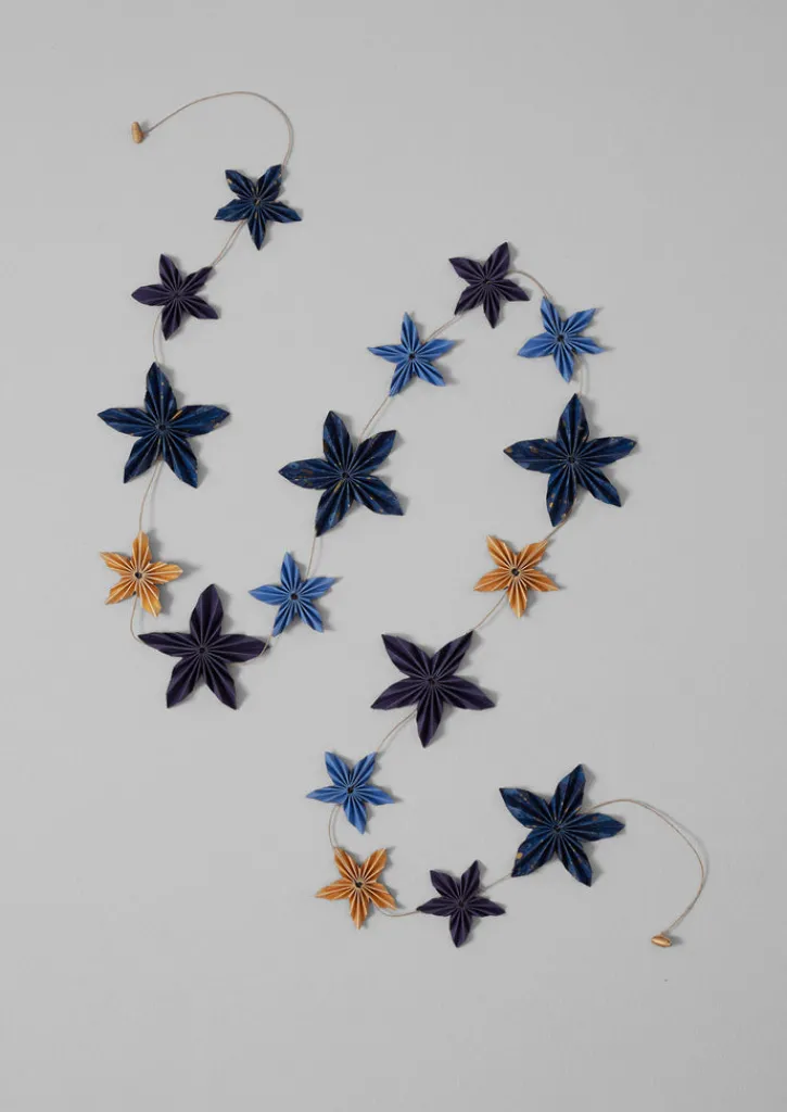 TOAST Marbled Star Paper Garland- Christmas Decorations