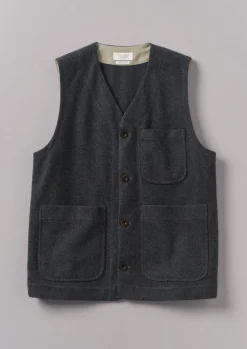 TOAST Melton Wool Blend Gilet- Coats & Jackets|Knitwear