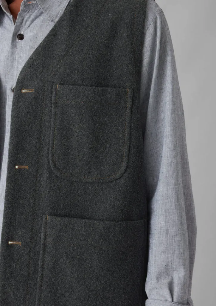 TOAST Melton Wool Blend Gilet- Coats & Jackets|Knitwear