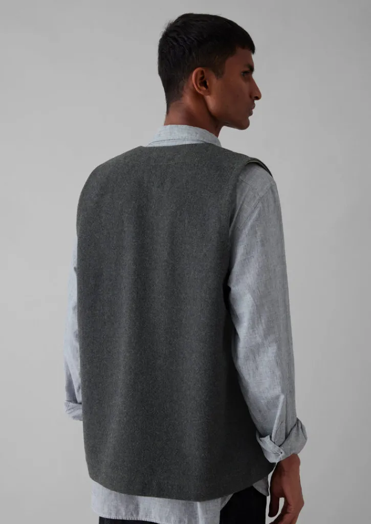 TOAST Melton Wool Blend Gilet- Coats & Jackets|Knitwear