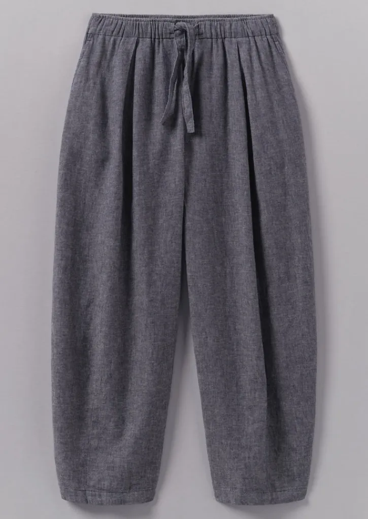 TOAST Minako Cotton Linen Twill Trousers-Women Linen|Loungewear