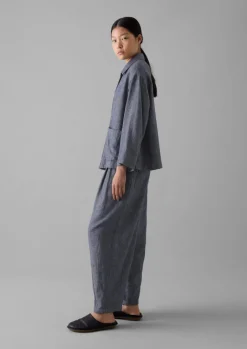 TOAST Minako Cotton Linen Twill Trousers-Women Linen|Loungewear