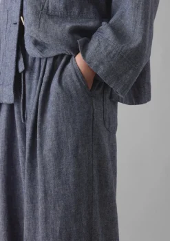 TOAST Minako Cotton Linen Twill Trousers-Women Linen|Loungewear