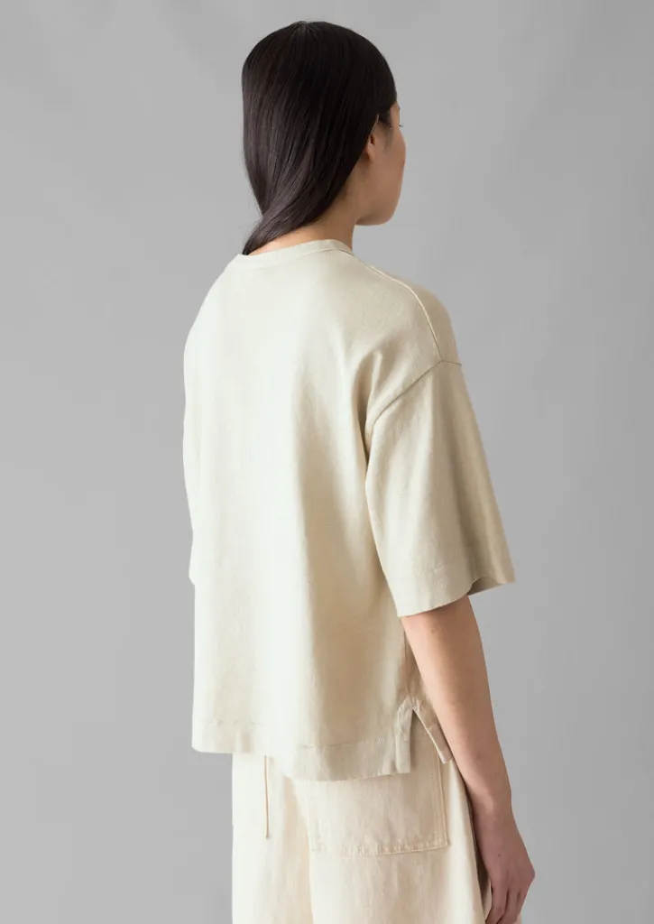 TOAST Mineral Dyed Cotton Boxy Tee-Women Jersey|Tops & Tees