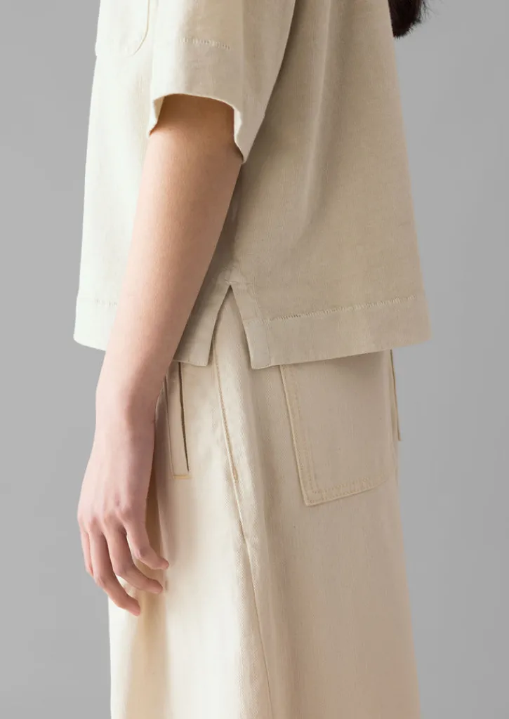 TOAST Mineral Dyed Cotton Boxy Tee-Women Jersey|Tops & Tees