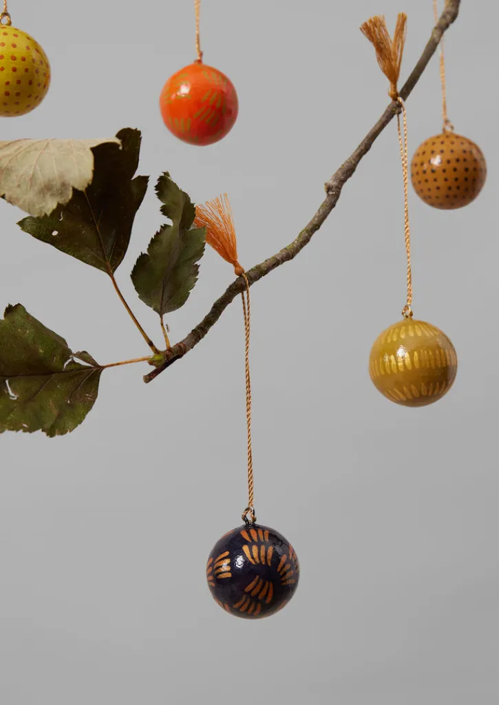 TOAST Mini Hand Painted Bauble Set- Christmas Decorations