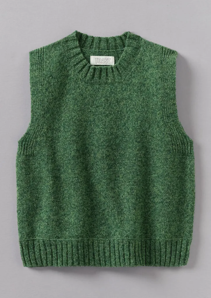 TOAST Neat Mouline Wool Tank-Women Knitwear