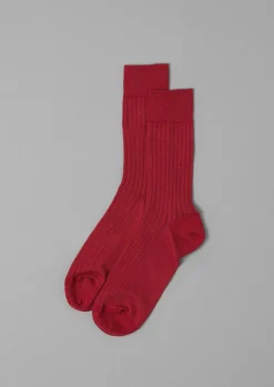 TOAST Nishiguchi Kutsushita Silk Cotton Ribbed Socks- Socks