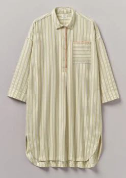 TOAST Nova Stripe Flannel Nightshirt-Women Nightwear
