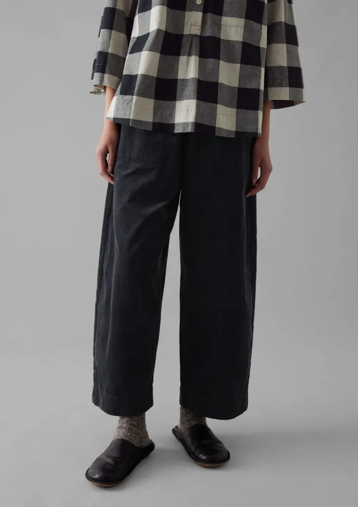 TOAST Organic Cord Barrel Leg Trousers-Women Cord|Loungewear