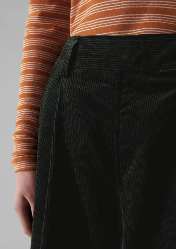 TOAST Organic Cord Pleat Front Trousers-Women Cord|Trousers