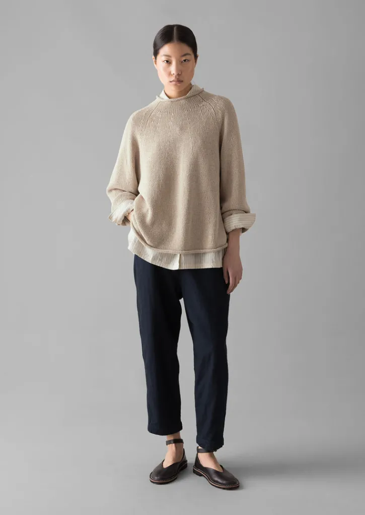 TOAST Organic Cotton Linen Easy Sweater-Women Linen|Jersey