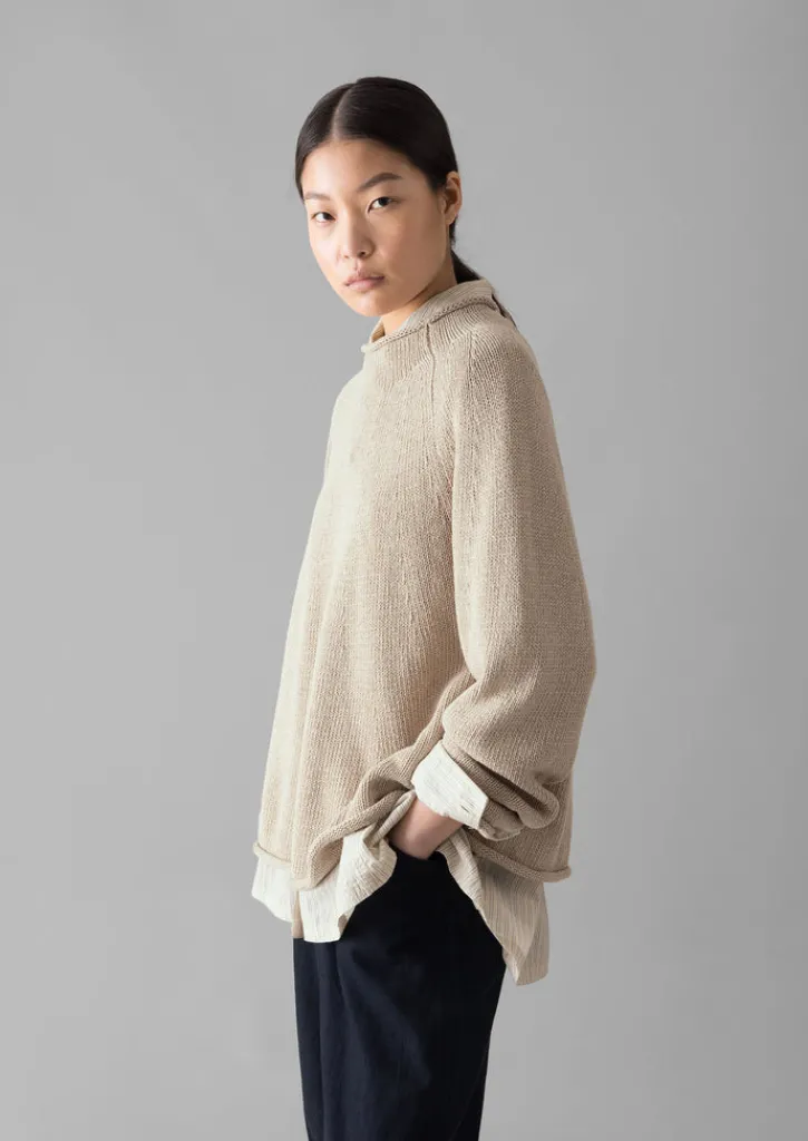 TOAST Organic Cotton Linen Easy Sweater-Women Linen|Jersey