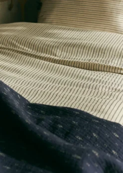 TOAST Organic Cotton Pyjama Stripe Duvet Cover- Textiles|Bed Linen