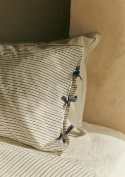 TOAST Organic Cotton Pyjama Stripe Housewife Pillowcase- Textiles|Bed Linen