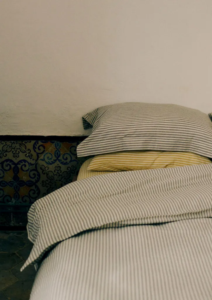TOAST Organic Cotton Ticking Stripe Duvet Cover- Textiles|Bed Linen