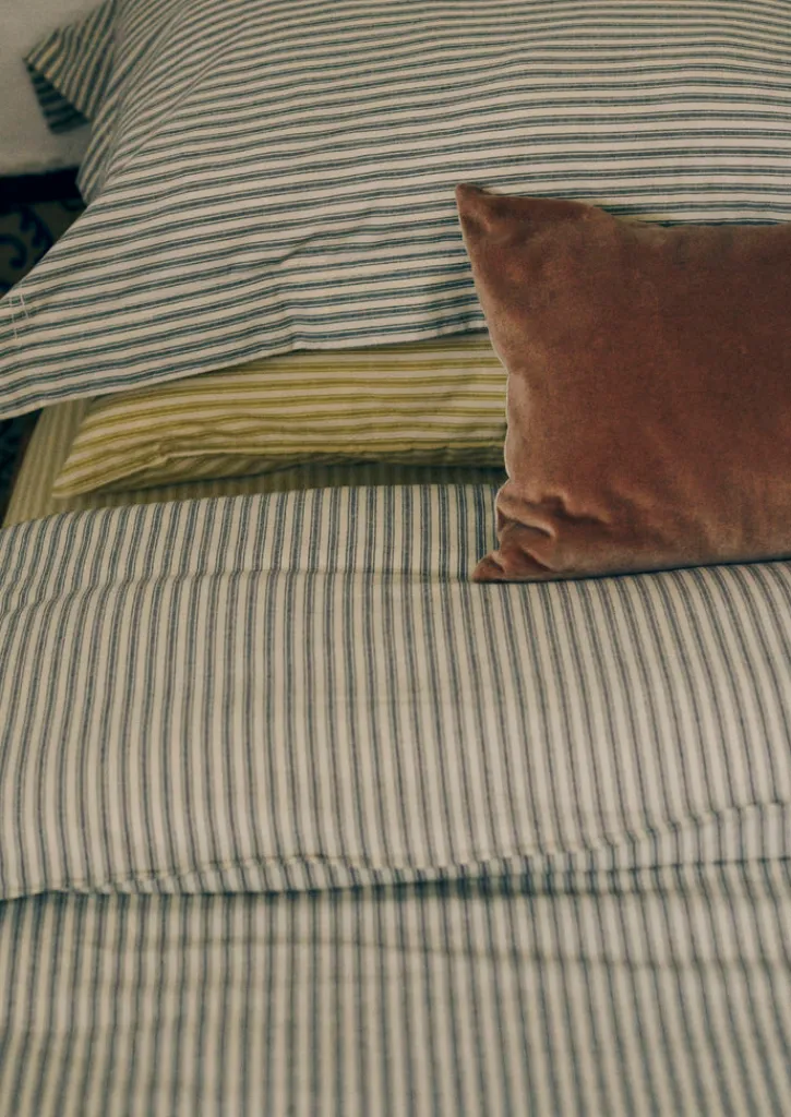 TOAST Organic Cotton Ticking Stripe Duvet Cover- Textiles|Bed Linen