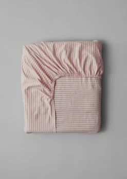 TOAST Organic Cotton Ticking Stripe Fitted Sheet- Textiles|Bed Linen
