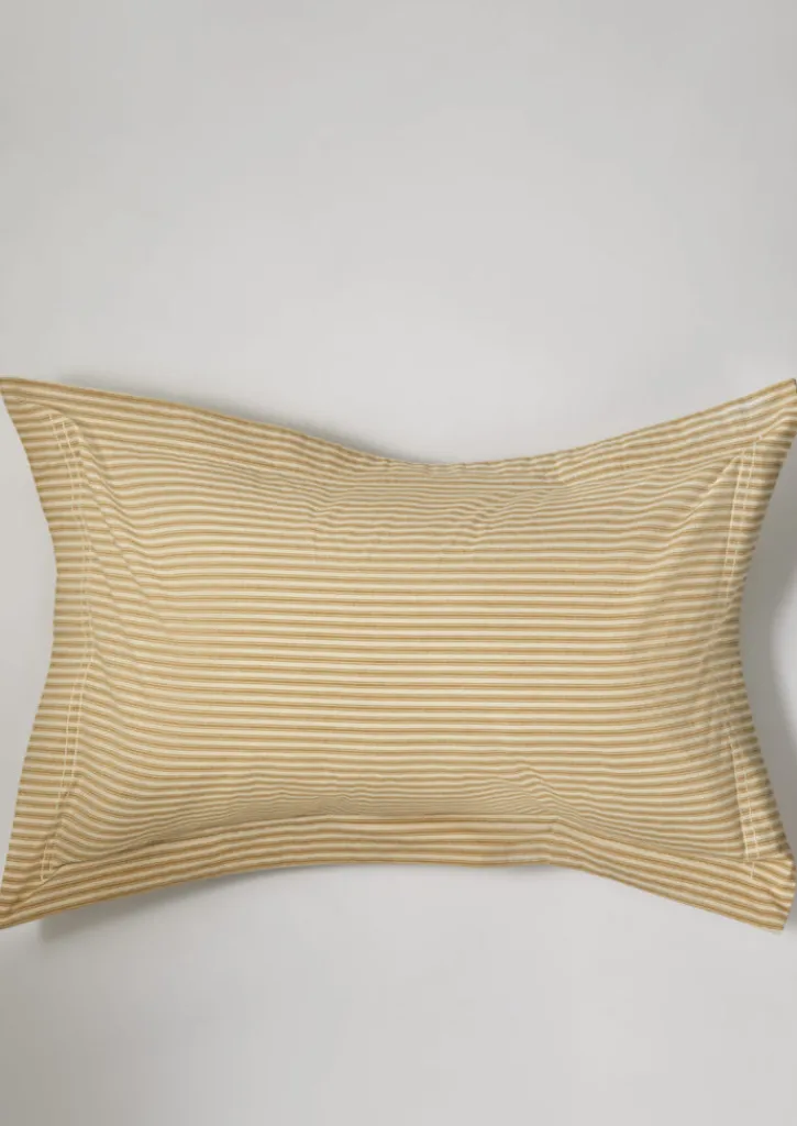 TOAST Organic Cotton Ticking Stripe Oxford Pillowcase- Textiles|Bed Linen