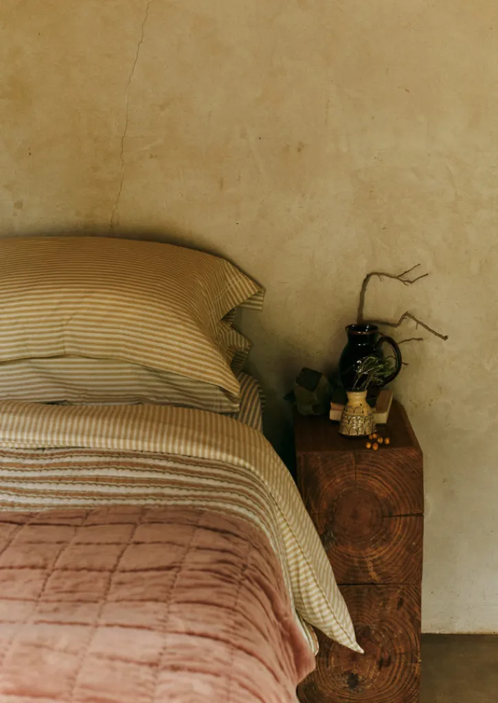 TOAST Organic Cotton Ticking Stripe Oxford Pillowcase- Textiles|Bed Linen