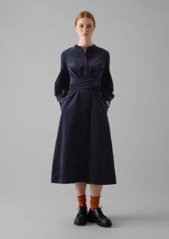 TOAST Organic Needlecord Wrap Dress-Women Cord|Dresses