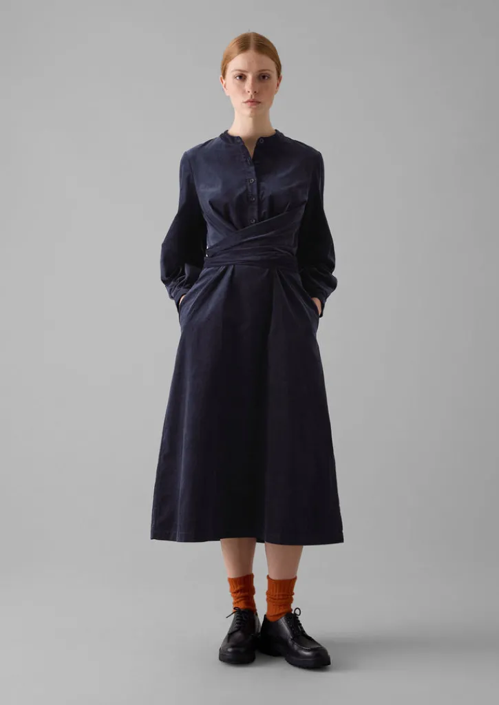 TOAST Organic Needlecord Wrap Dress-Women Cord|Dresses