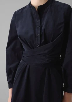 TOAST Organic Needlecord Wrap Dress-Women Cord|Dresses